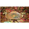 Image 5 : Antique Copper Plated Brass Tray w/Bird Ornamented Handles, Antique Metal Overlay Piece w/Crickets, 