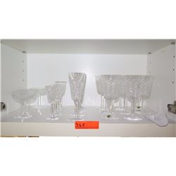 Qty 19 Waterford Crystal "Alana" Steware: Wine, Champagne, Cordials, etc.