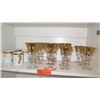 Image 1 : Qty 12 Clear Crystal Stemware w/Swag Gilt Overlay & Tiffany & Co. (Frank Lloyd Wright) Mugs