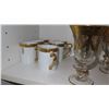 Image 2 : Qty 12 Clear Crystal Stemware w/Swag Gilt Overlay & Tiffany & Co. (Frank Lloyd Wright) Mugs