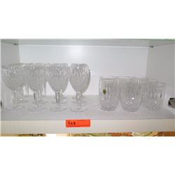 Qty 21 Waterford Crystal  Ballybay  Stemware and Glassware (Wine Glasses & Old Fashioned)