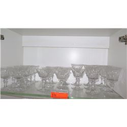 Large Lot of Matching Baccarat Crystal Stemware  -  22 Pieces