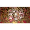 Image 1 : Qty 7 Frosted-Glass-Stemmed Wine Glasses