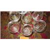 Image 4 : Qty 7 Frosted-Glass-Stemmed Wine Glasses
