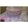 Image 5 : Rebecca Moses Lilac Lotus Porcelain Dinner Plates - 8 Lrg, 8 Sml & 3 Misc. Floral Plates