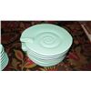 Image 3 : Rebecca Moses Aqua Seashell Porcelain Dinner Plates - 8 Lrg, 8 Sml