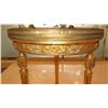 Image 6 : Round Gilded Neoclassical Side Table - 20" dia, 29" H