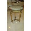 Image 7 : Round Gilded Neoclassical Side Table - 20" dia, 29" H