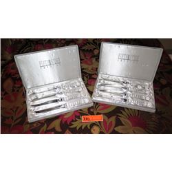 2 Sets: New Crystal-Handled Cutlery - 8 pcs total