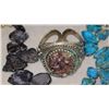 Image 2 : Jewelry: 2 Natural Polished Stone Necklaces, Heirloom Amethyst Bracelet, Amethyst Pendant