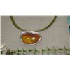 Image 3 : Jewelry: 7 Misc. Glass Necklaces, Bracelets, Amber Pendant