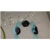 Image 6 : Jewelry: 7 Misc. Glass Necklaces, Bracelets, Amber Pendant