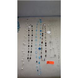 Jewelry: 6 Misc. Bead, Pearl Necklaces - Various Styles, Colors, Lengths