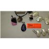 Image 4 : Jewelry: Misc. Mabe Shell Necklace, Bracelets, 4 Pendants w/Rope Chains