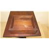Image 10 : Vintage Dark Hardwood Table Koa? w/Swirl Carved Stand Base 24x15x28