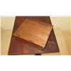 Image 11 : Vintage Dark Hardwood Table Koa? w/Swirl Carved Stand Base 24x15x28