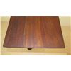 Image 15 : Vintage Dark Hardwood Table Koa? w/Swirl Carved Stand Base 24x15x28