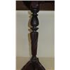 Image 5 : Vintage Dark Hardwood Table Koa? w/Swirl Carved Stand Base 24x15x28