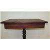 Image 7 : Vintage Dark Hardwood Table Koa? w/Swirl Carved Stand Base 24x15x28