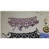 Image 3 : Jewelry: 3 Beaded Drape Necklaces (various colors), 2 Prs. Mother of Pearl Earrings