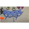 Image 4 : Jewelry: 3 Beaded Drape Necklaces (various colors), 2 Prs. Mother of Pearl Earrings
