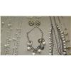 Image 2 : Jewelry: 4 Pearl Necklaces (various styles, lengths), Pearl Bracelet, 2 Pairs Earrings
