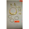 Image 1 : Jewelry: Collar Necklace, Givenchy Earrings, Panther Brooch, 3 Bracelets, Sun/Moon/Stars Mermaid Ear