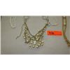 Image 2 : Jewelry: Multi-Strand Drape Necklace w/Dangling Pearls, 2 Misc. Pearl Necklaces, 2 Prs. Pearl Earrin