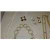 Image 3 : Jewelry: Multi-Strand Drape Necklace w/Dangling Pearls, 2 Misc. Pearl Necklaces, 2 Prs. Pearl Earrin