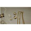 Image 4 : Jewelry: Multi-Strand Drape Necklace w/Dangling Pearls, 2 Misc. Pearl Necklaces, 2 Prs. Pearl Earrin