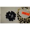 Image 3 : Jewelry: 2 Gold Tone Black-Bead Multi-Tiered Drape Necklaces, Black Bead Bracelet, Earrings