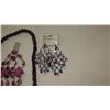 Image 2 : Jewelry: Single-Strand Pryrian Purple Glass Necklace, Purple/Pink Multi-Stone Bracelet, Bracelet, 2 