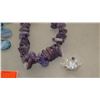 Image 3 : Jewelry: 2 Natural Polished Stone Necklaces, Rope Chain, Amethyst Pendant & 3 Misc. Pendants