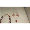 Image 4 : Jewelry: Cluster Strand Necklace (w/Semi-Precious Stones), Earrings, Bracelet, Single Strand Pink Cr