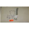 Image 1 : Jewelry: Multi-Tier Rhinestone Drape Necklace, Dangling  Earrings (2 prs), Rhinestone Bracelet