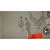 Image 2 : Jewelry: Multi-Tier Rhinestone Drape Necklace, Dangling  Earrings (2 prs), Rhinestone Bracelet