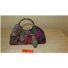 Image 1 : New Mary Frances Bag: Bright, Jewel-Toned, Silk, Beaded Butterfly, Ring Handle