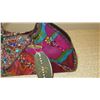Image 4 : New Mary Frances Bag: Bright, Jewel-Toned, Silk, Beaded Butterfly, Ring Handle