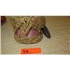 Image 4 : New Mary Frances Bag: Pink Satin Bucket Style w/Gold Mesh Leaf Cap