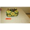 Image 4 : New Mary Frances Handbag: Green w/Yellow Satin Flowers