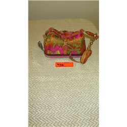 New Mary Frances Handbag: Beaded Orange Oriental Satin Brocade