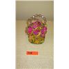 Image 5 : New Mary Frances Handbag: Ornamented Green Satin Bucket Style w/Satin Rosettes