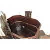 Image 8 : Chinese Woven Rattan Ceremonial Basket w/Brass Cast Hardware, Carved Accents 17x13x19