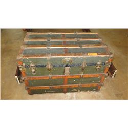 Antique Steamer Trunk w/ Brass Hardware - Approx. 34x20x23