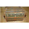 Image 1 : Antique Steamer Trunk w/ Brass Hardware - Approx. 34x20x23