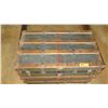 Image 2 : Antique Steamer Trunk w/ Brass Hardware - Approx. 34x20x23