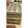 Image 6 : Antique Steamer Trunk w/ Brass Hardware - Approx. 34x20x23
