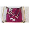 Image 9 : Gilded Glass Jewelry Box w/Givenchy Coin Purse, Commemorative Coin, & Misc.