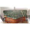 Image 2 : Bombe Chest w/Green Marble Top, Hardware Embellishments (may have termite damage) 49x22x32