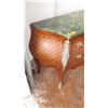 Image 3 : Bombe Chest w/Green Marble Top, Hardware Embellishments (may have termite damage) 49x22x32